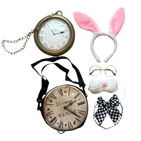Adult White Rabbit Costume Accessory Set - Picture 1 of 2